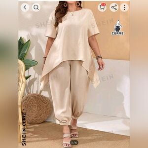 SHEIN Cream Pants Suit 28W